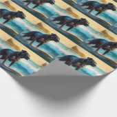 Cane Corso Strand Surfing Schilderij Cadeaupapier (Hoek)