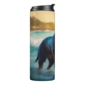 Cane Corso Strand Surfing Schilderij Thermosbeker (Gedraaid links)