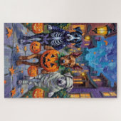 Cane Corso Trick-or-Treating in Halloween kostuums Legpuzzel (Horizontaal)