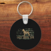 Cane Corso Vader Camo Amerikaanse Vlag Camouflage Sleutelhanger (Voorkant)