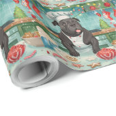 Cane Corso Vakantie Bakken: Feestelijke Kerst Cadeaupapier (Rol Hoek)