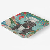 Cane Corso Vakantie Bakken: Feestelijke Kerst Papieren Bordje (Gebogen)