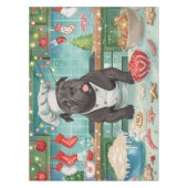 Cane Corso Vakantie Bakken: Feestelijke Kerst Tafelkleed (Voorkant)