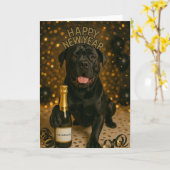 Cane Corso Vakantie Nieuwjaar Kaart (Gele Bloem)