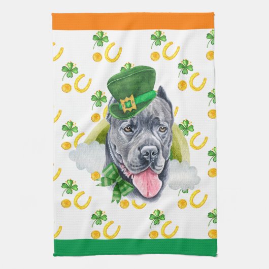Cane Corso Vakantiehuis Decoratie St. Patrick's Da Theedoek (Verticaal)
