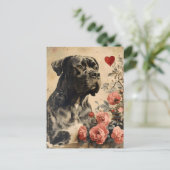 Cane Corso  Valentijnsdag Briefkaart (Staand voorkant)