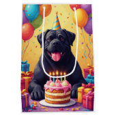 Cane Corso Verjaardagsfeest Medium Cadeauzakje (Achterkant)