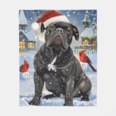 Cane Corso Winter Wonderland Kerstvreugde  Fleece Deken (Voorkant)