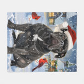 Cane Corso Winter Wonderland Kerstvreugde  Fleece Deken (Voorkant (Horizontaal))
