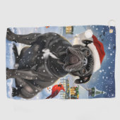 Cane Corso Winter Wonderland Kerstvreugde Golfhanddoek (Horizontaal)