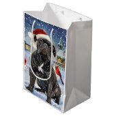 Cane Corso Winter Wonderland Kerstvreugde Medium Cadeauzakje (Voorkant Gekanteld)
