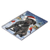 Cane Corso Winter Wonderland Kerstvreugde Notitieboek (Linkerzijde)