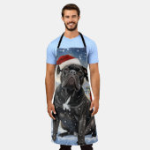 Cane Corso Winter Wonderland Kerstvreugde Schort (Gedragen)