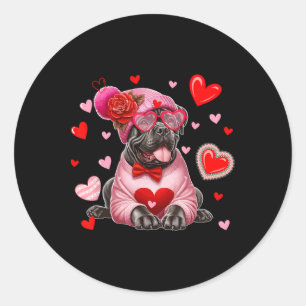 Cane Corso Zonnige Valentijnsharten Geliefde Eigen Ronde Sticker