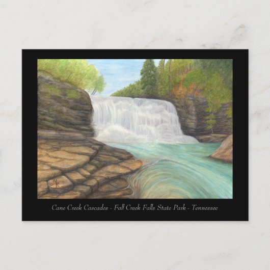 Cane Creek Cascades - Appalachian Art Card Briefkaart (Voorkant)