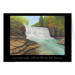 Cane Creek Cascades - Appalachian Art Kaart
