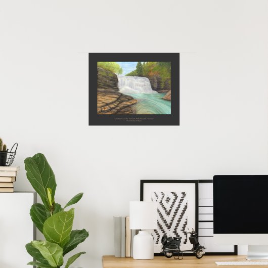 Cane Creek Cascades - Waterfall Art Print (Thuiskantoor)