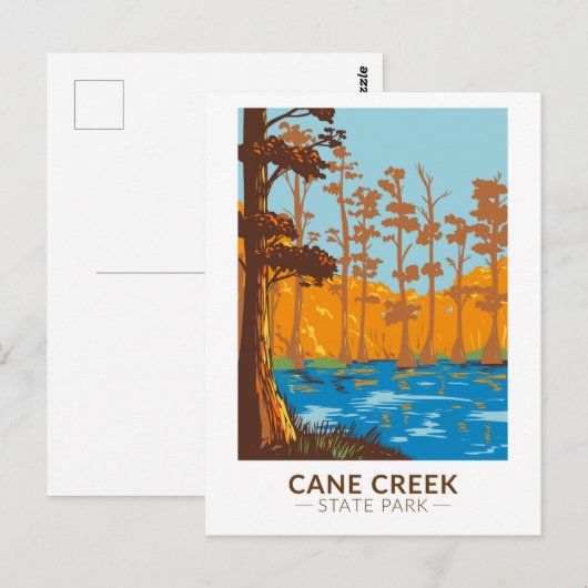 Cane Creek State Park Arkansas Briefkaart (Voorkant / Achterkant)