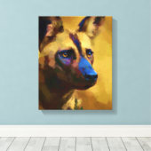 Cane Selvatico Africano Canvas Afdruk (Insitu (Houten vloer))