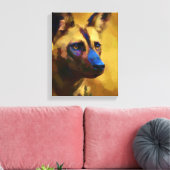 Cane Selvatico Africano Canvas Afdruk (Insitu (Woonkamer))