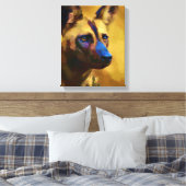 Cane Selvatico Africano Canvas Afdruk (Insitu (Slaapkamer))