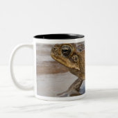 Cane Toad Rhinella marina, voorheen Bufo Tweekleurige Koffiemok (Links)