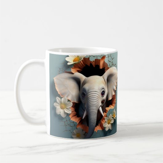 Caneca 3D Elefante Koffiemok (Links)