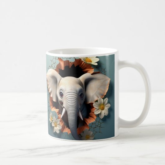 Caneca 3D Elefante Koffiemok (Rechts)