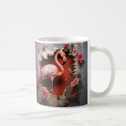 Caneca 3D Flamingo Koffiemok (Rechts)