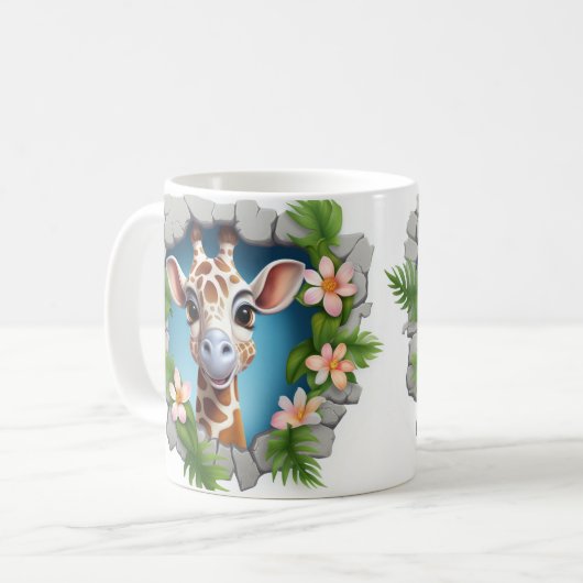 Caneca 3D Girafa Koffiemok (Voorkant links)