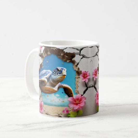 Caneca 3D Tartaruga Koffiemok (Voorkant links)