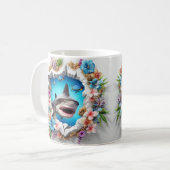 Caneca 3D Tubarão Koffiemok (Voorkant links)