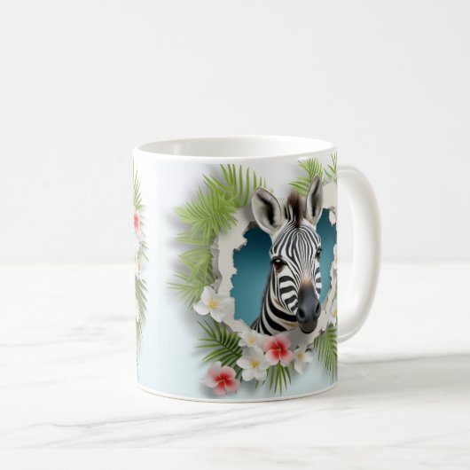Caneca 3D Zebra Koffiemok (Voorkant rechts)