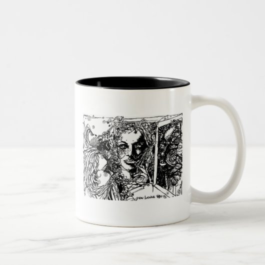 Caneca A moça e o Tempo Tweekleurige Koffiemok (Rechts)