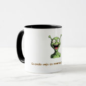 Caneca "Alien se divertindo"! Mok (Voorkant links)