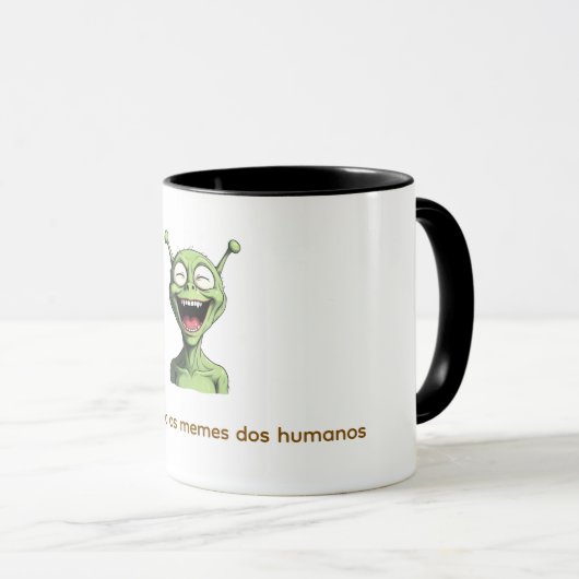Caneca "Alien se divertindo"! Mok (Voorkant rechts)