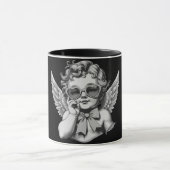Caneca Anjo - Caneca Angel Rebel 😇🖤 Mok (Midden)