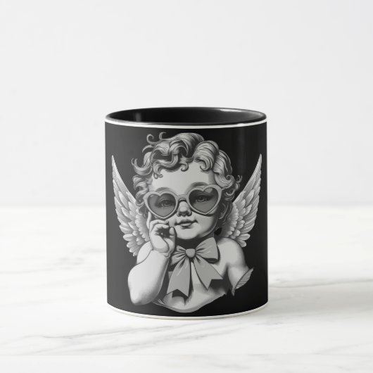 Caneca Anjo - Caneca Angel Rebel 😇🖤 Mok (Midden)