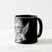Caneca Anjo - Caneca Angel Rebel 😇🖤 Mok (Voorkant rechts)
