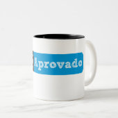 Caneca Aprovados Praxis Oficial Tweekleurige Koffiemok (Voorkant rechts)