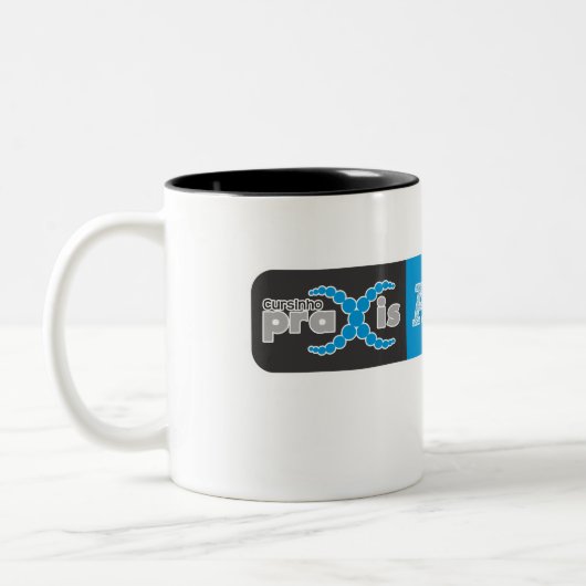 Caneca Aprovados Praxis Oficial Tweekleurige Koffiemok (Links)