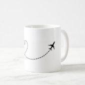 Caneca Avião Coração Koffiemok (Voorkant rechts)