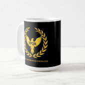 Caneca Básica (Basic Mug) Águia Romana em Preto Koffiemok (Voorkant links)