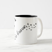 caneca ¨Be Brave¨ Tweekleurige Koffiemok (Voorkant rechts)