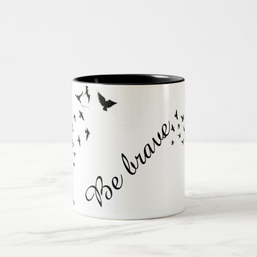 caneca ¨Be Brave¨ Tweekleurige Koffiemok (Center)