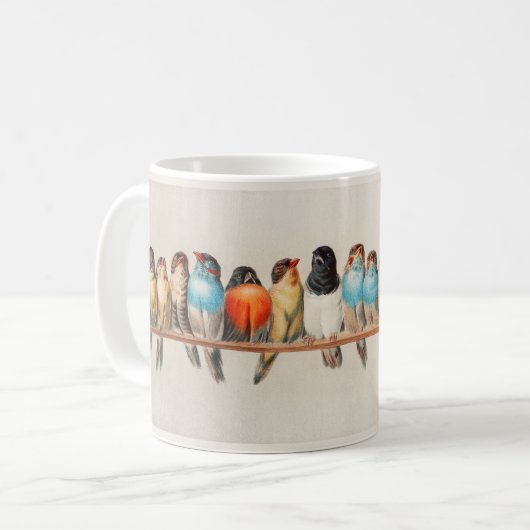 Caneca Birds Koffiemok (Voorkant links)