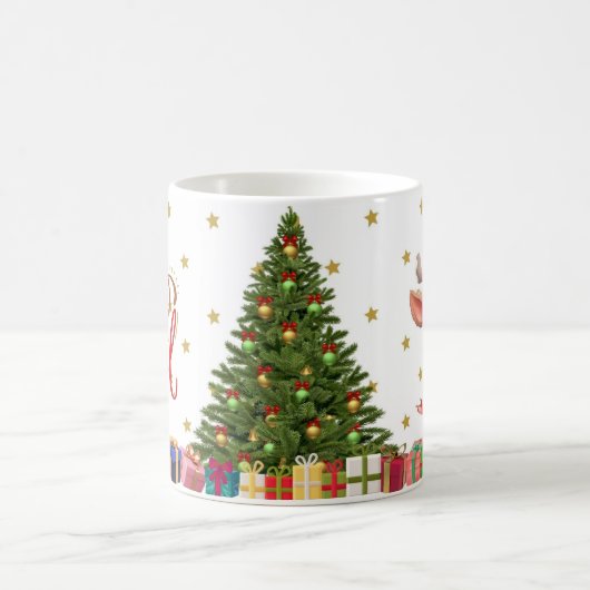 Caneca branca brilhante-Natal Koffiemok (Center)