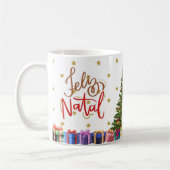 Caneca branca brilhante-Natal Koffiemok (Links)