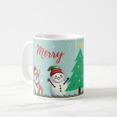Caneca branca brilhante-Natal Koffiemok (Voorkant links)