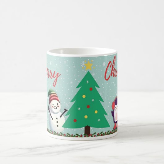 Caneca branca brilhante-Natal Koffiemok (Center)